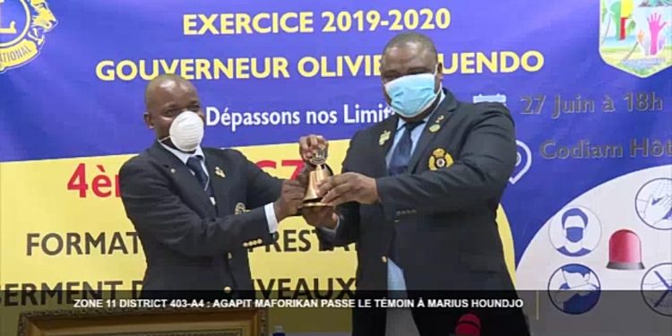 Zone 11, District 403 A4 du Lions club : Agapit Maforikan transmet le pouvoir à Marius Noudjo