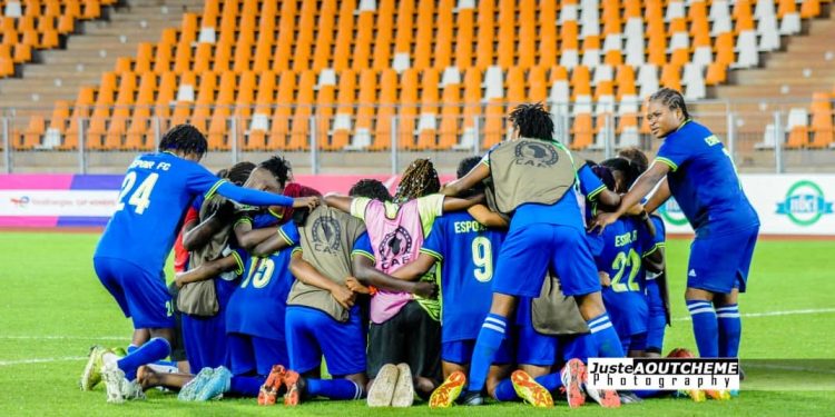 Espoir Fc célébrant sa victoire