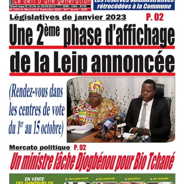 Le Matinal du 21 septembre 2022