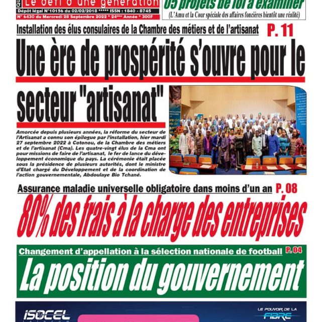 Le Matinal du 28 septembre 2022
