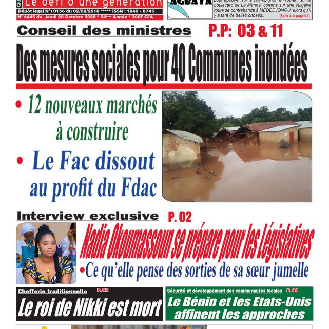 Le Matinal du 20 octobre 2022