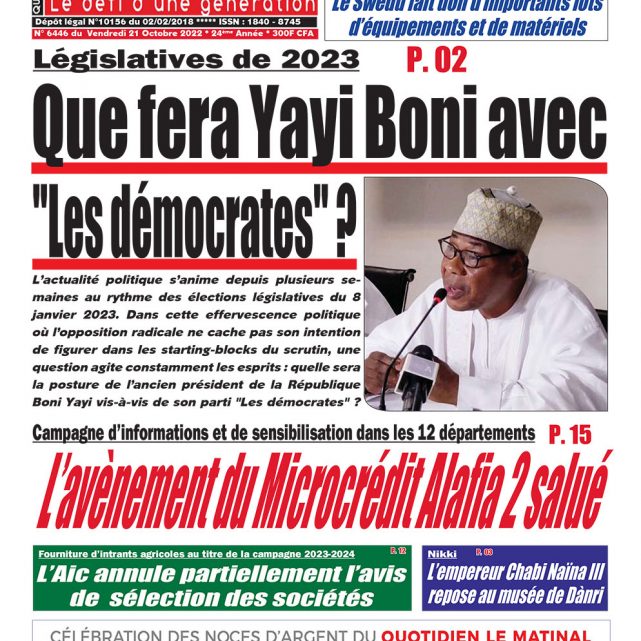 Le Matinal du 21 octobre 2022