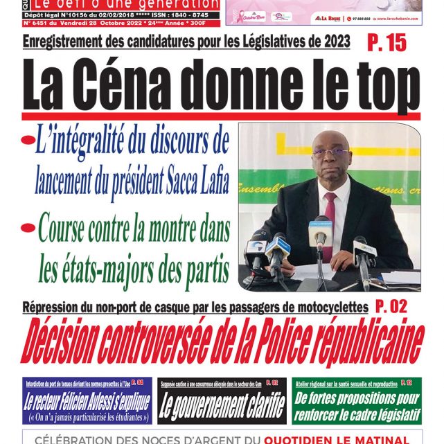 Le Matinal du 28 octobre 2022