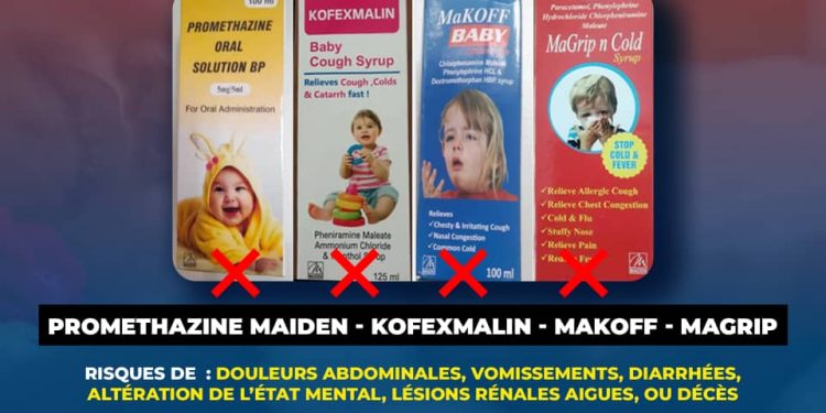 Urgent : Alerte du ministère de la santé sur 4 sirops nocifs en circulation
