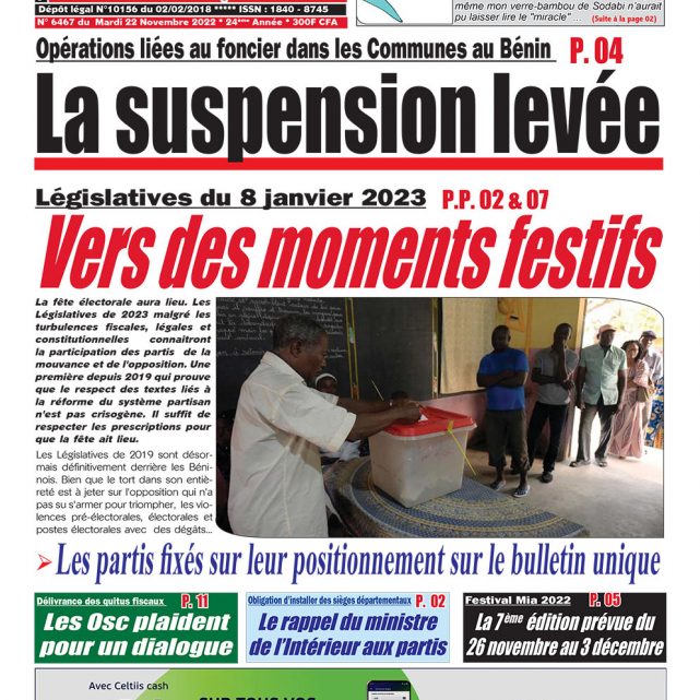 Le Matinal du 22 novembre 2022