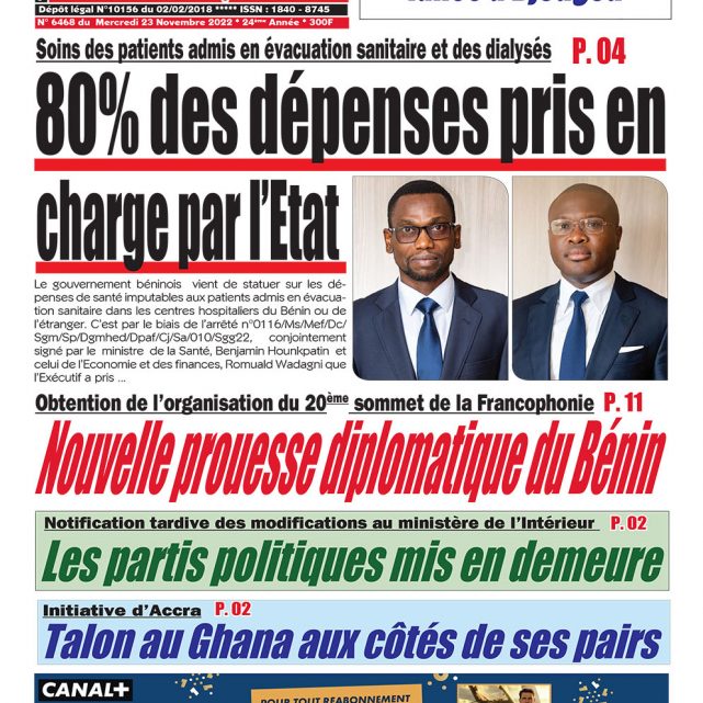Le Matinal du 23 novembre 2022
