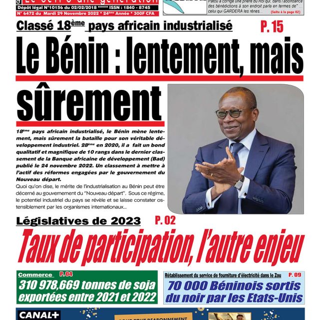 Le Matinal du 29 novembre 2022