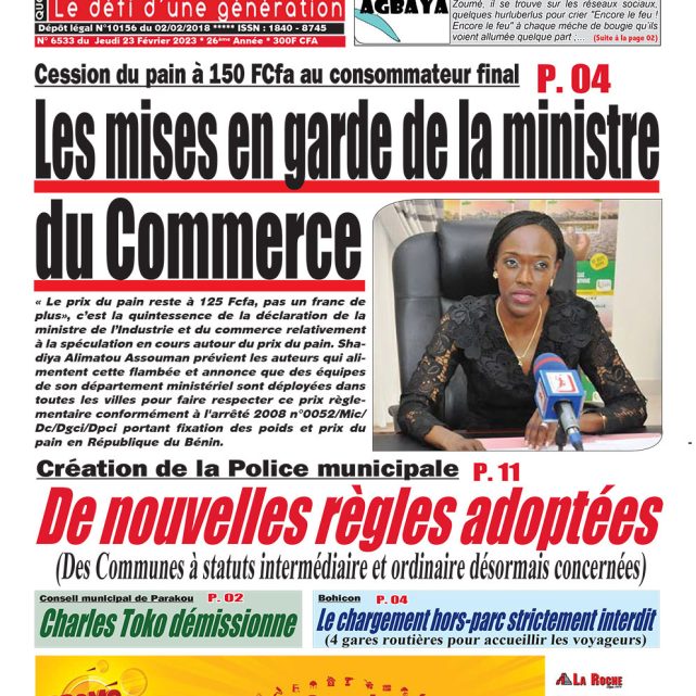 Le Matinal du 23 février 2023