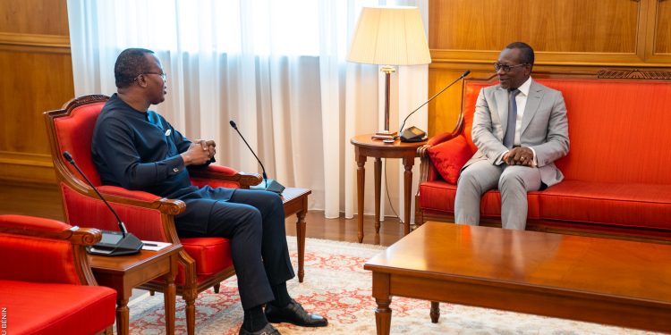 Le président Patrice Talon a reçu en audience le président du parti Les démocrates, Paul Hounkpè, au Palais de La Marina