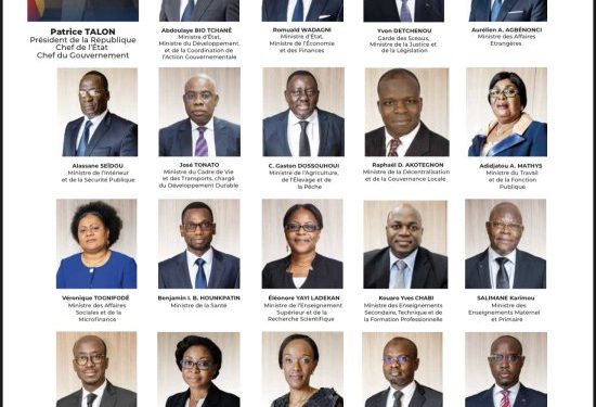 Remaniement ministériel : Album photo des membres du nouveau gouvernement Talon