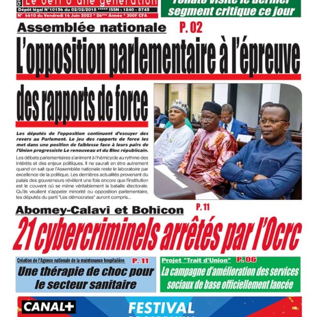 Le Matinal du 16 juin 2023