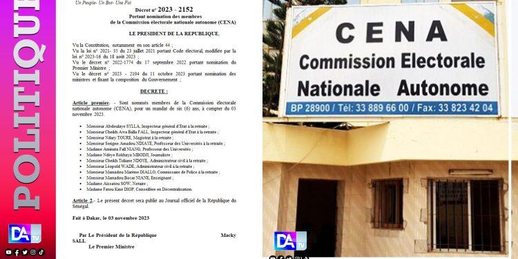 Sénégal: Liste des 12 nouveaux membres de la Céna