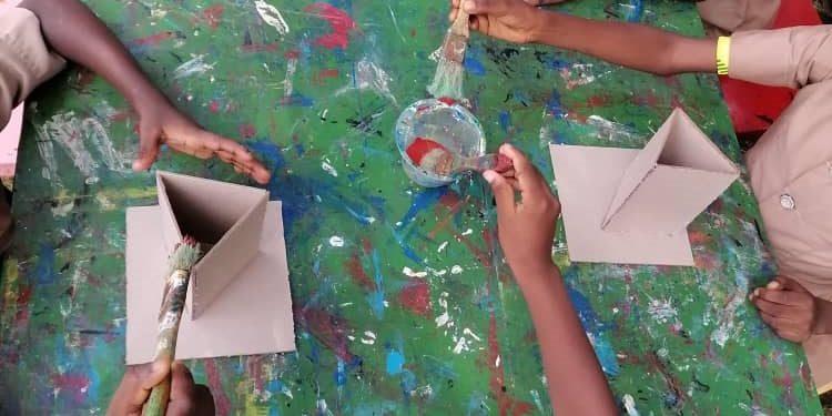 Ateliers  » Petits pinceaux » au musée de la Fondation Zinsou : Des enfants initiés à la pratique de l&rsquo;art