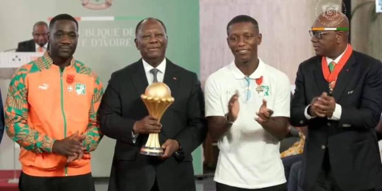 Ouattara récompense les Eléphants de la Côte d'Ivoire après leur exploit à la Coupe d'Afrique des nations (Can) 2023 disputée du samedi 13 janvier au dimanche 11 février 2024
