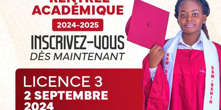 Enseignement supérieur : Esm-Bénin, les étudiants en Licence font leur rentrée