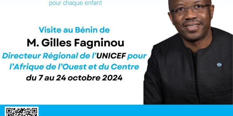 Bénin : Le Directeur régional de l’Unicef à Cotonou du 7 au 24 octobre prochain