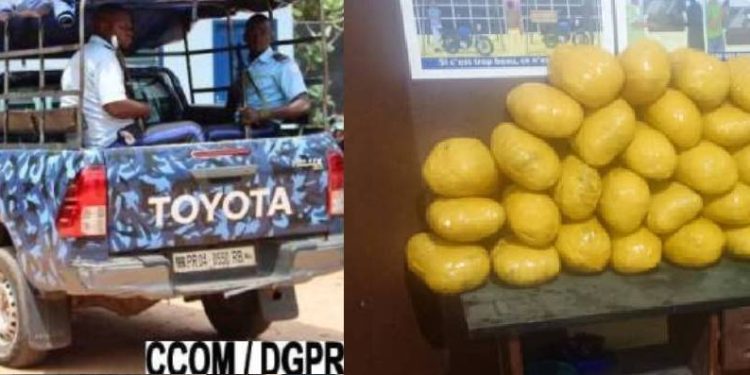Cotonou : 31 emballages de chanvre indien saisis, deux individus interpellés par la Police