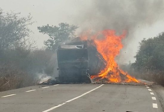Bénin : Incendie d’un camion de coton à Dassa