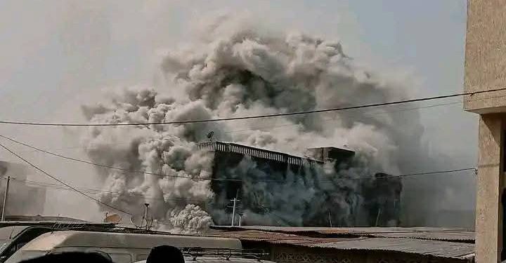 Cotonou : Un immeuble en feu dans la zone d’Akpakpa
