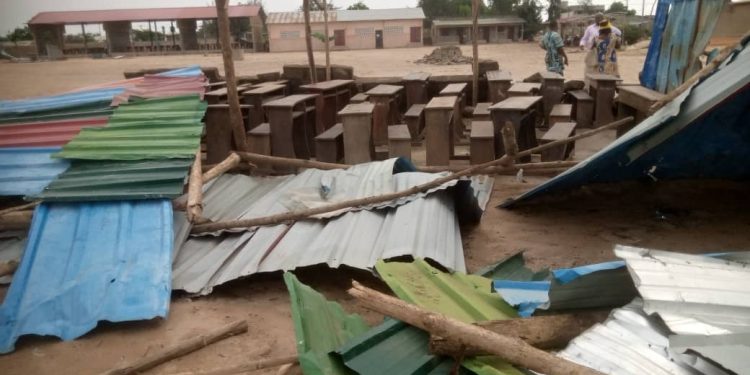 Ceg Djeffa-Plage à Sèmè-Podji : Deux salles de classe détruites après une tornade