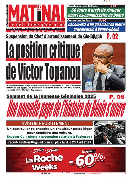Le Matinal du 15 avril 2025