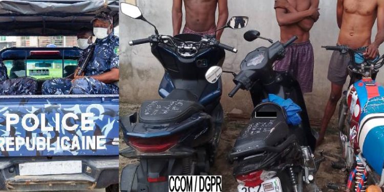 Bénin : Trois présumés voleurs de motos interpellés à Godomey
