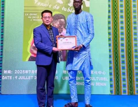 Échanges sportifs sino-béninois : Amir Adou fait ‘’ambassadeur’’ de la promotion du tennis de table