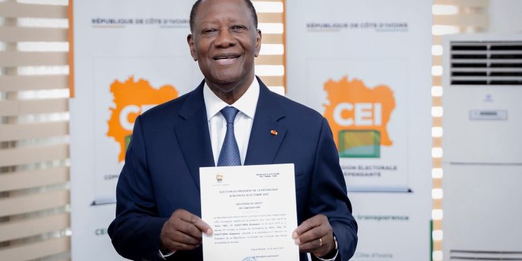 Présidentielle du 25 octobre en Côte d&rsquo;Ivoire : La candidature de Ouattara déposée