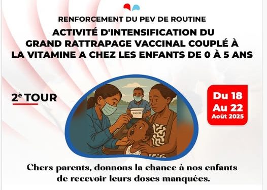 Vaccination au Bénin : Un rattrapage pour les enfants de 0 à 5 ans du 18 au 22 août 2025