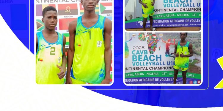 Championnat du monde de beach volley-ball U18 : Les Guépards du Bénin décrochent leur billet pour les barrages de Qatar 2025
