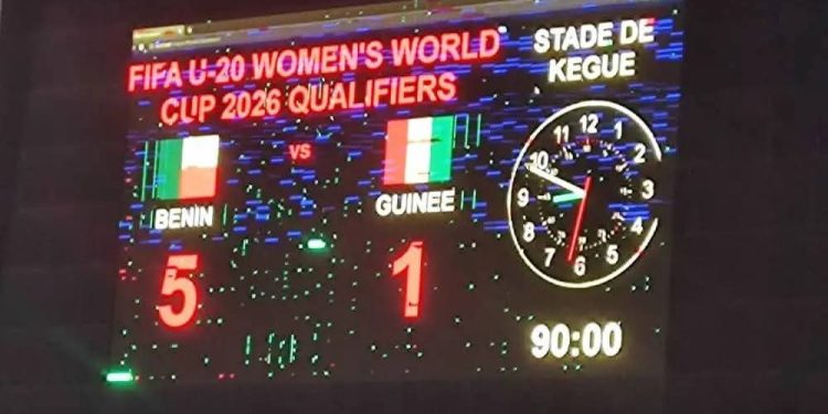 Match aller du Tour 2 des Eliminatoires Cdm féminine U20 Pologne 2026 : Les Amazones du Bénin s’imposent face à la Guinée (5-1)