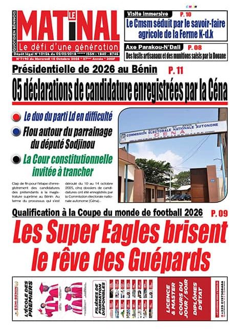 Le Matinal du 15 octobre 2025