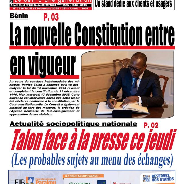 Le Matinal du 18 décembre 2025