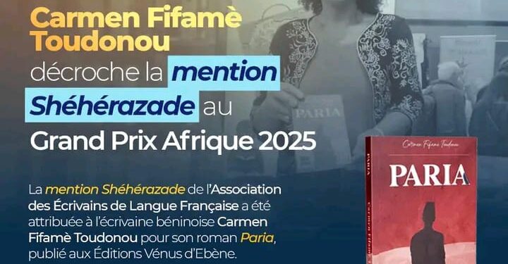 Grand Prix Afrique 2025 : La mention ‘’Shéhérazade’’ attribuée à Carmen Toudonou