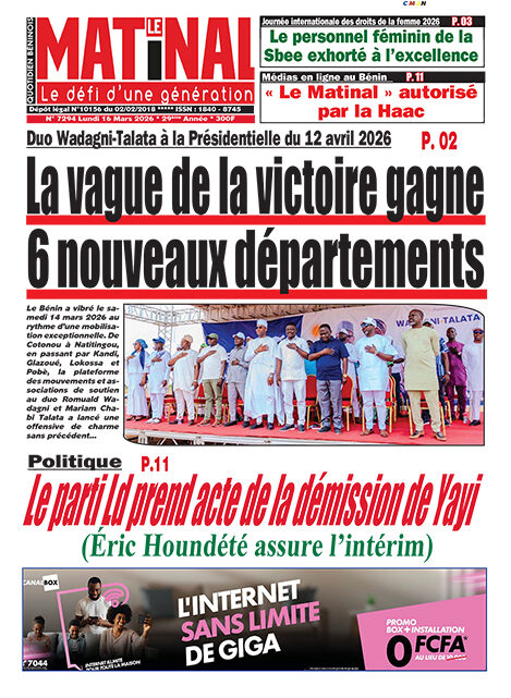 Le Matinal du 16 mars 2026