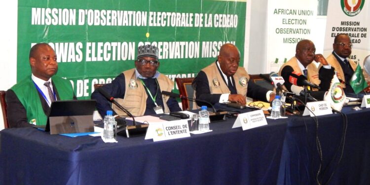 Élection présidentielle du 12 avril 2026 au Bénin : La mission d’observation électorale du Conseil de l’entente apprécie le déroulement du scrutin et fait des recommandations