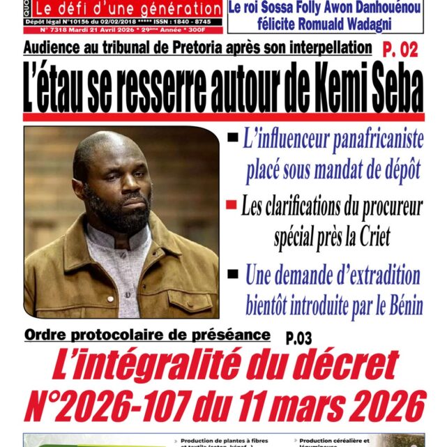 Le Matinal du 21 avril 2026