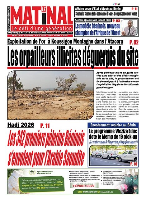 Le Matinal du 13 mai 2026