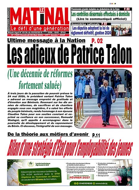 Le Matinal du 22 mai 2026