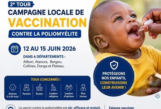 Bénin : Deuxième tour de vaccination contre la polio du 12 au 15 juin prochain