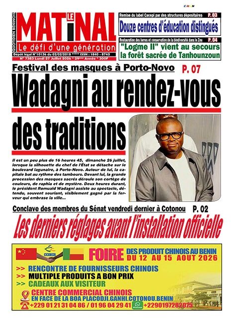 Le Matinal du 27 juillet 2026