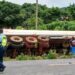 Savalou : Un camion-citerne de gasoil se renverse