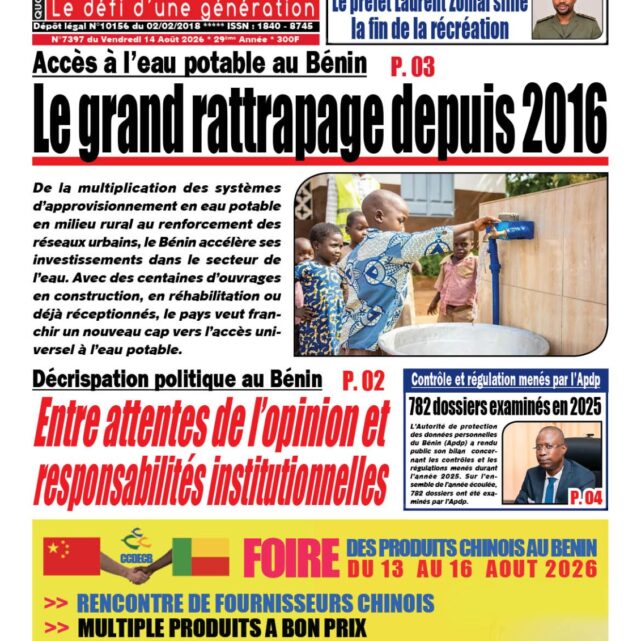 Le Matinal du 14 août 2026