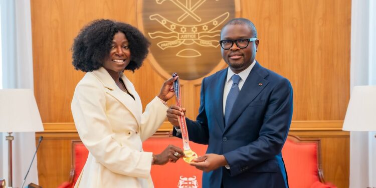 Après le sacre mondial de Daegu : Noélie Yarigo reçue par le président Romuald Wadagni