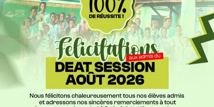 Deat 2026 : Lta K-D.K, 100% d&rsquo;admis