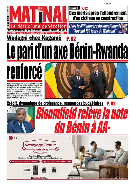 Le Matinal du 17 septembre 2026
