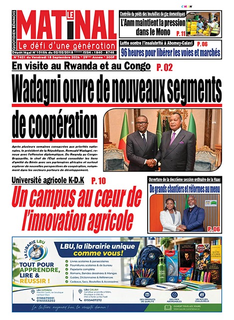 Le Matinal du 18 septembre 2026