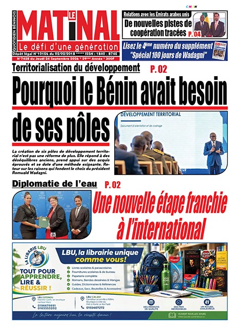 Le Matinal du 24 septembre 2026