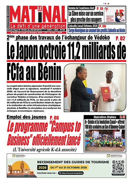 Le Matinal du 12 octobre 2026