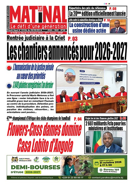 Le Matinal du 13 octobre 2026